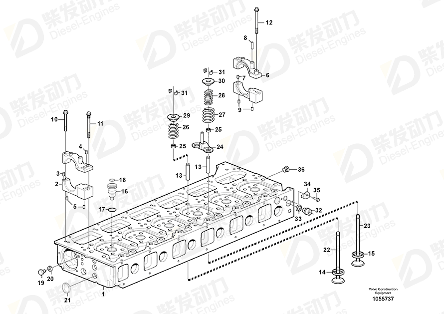 VOLVO Inlet valve 20739057 Drawing VOLVO Inlet valve 20739057 Drawing