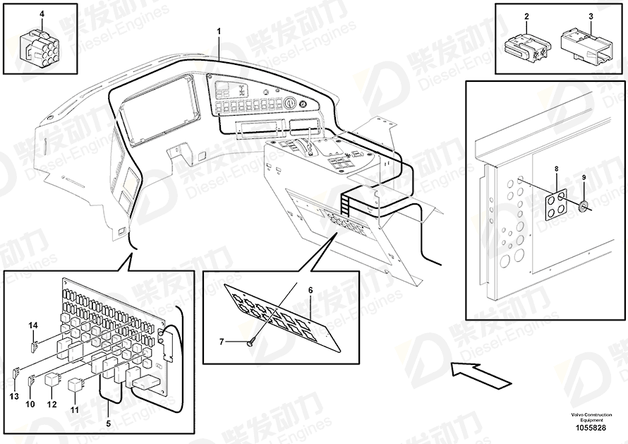 VOLVO Cable harness 15130704 Drawing VOLVO Cable harness 15130704 Drawing