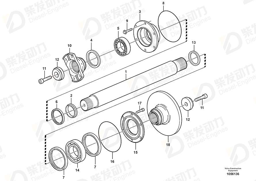 VOLVO O-ring 11116983 Drawing