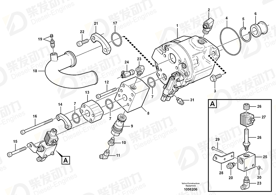 VOLVO Magnet 11123253 Drawing