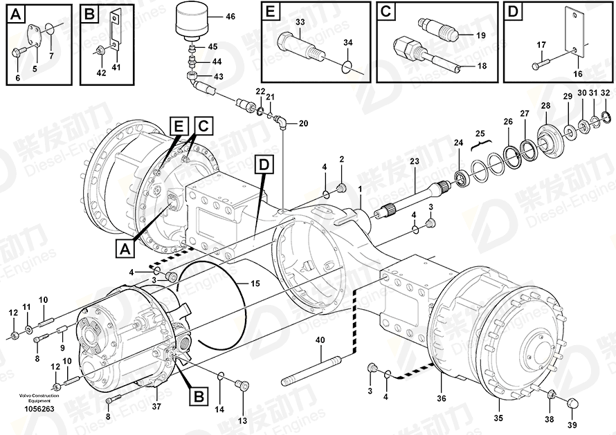 VOLVO Spacer ring 11103060 Drawing