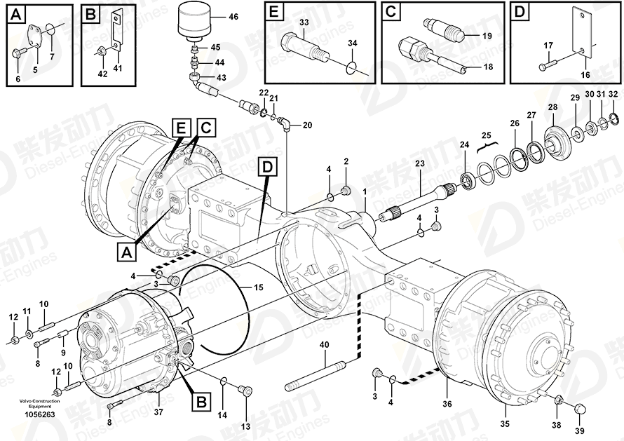 VOLVO Spacer ring 11103060 Drawing VOLVO Spacer ring 11103060 Drawing
