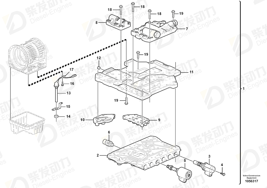 VOLVO Sealing kit 15089701 Drawing