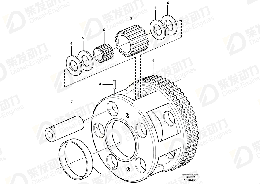 VOLVO Planet gear kit 17235351 Drawing