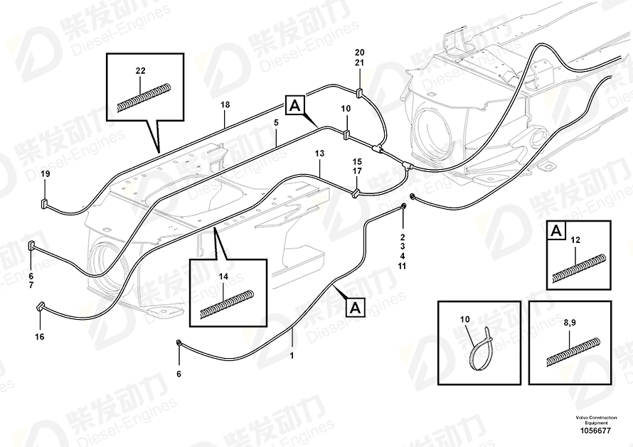 VOLVO Cable harness 11122706 Drawing