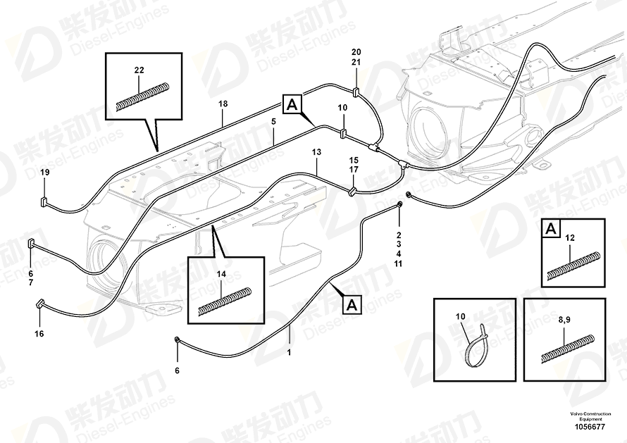 VOLVO Cable harness 11122706 Drawing VOLVO Cable harness 11122706 Drawing