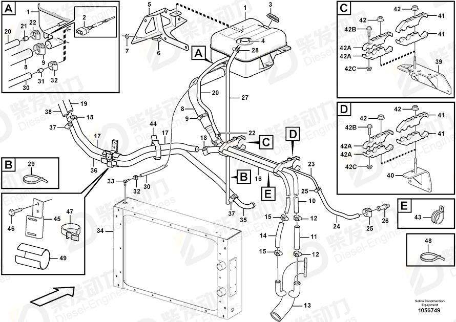 VOLVO Bracket 11158341 Drawing