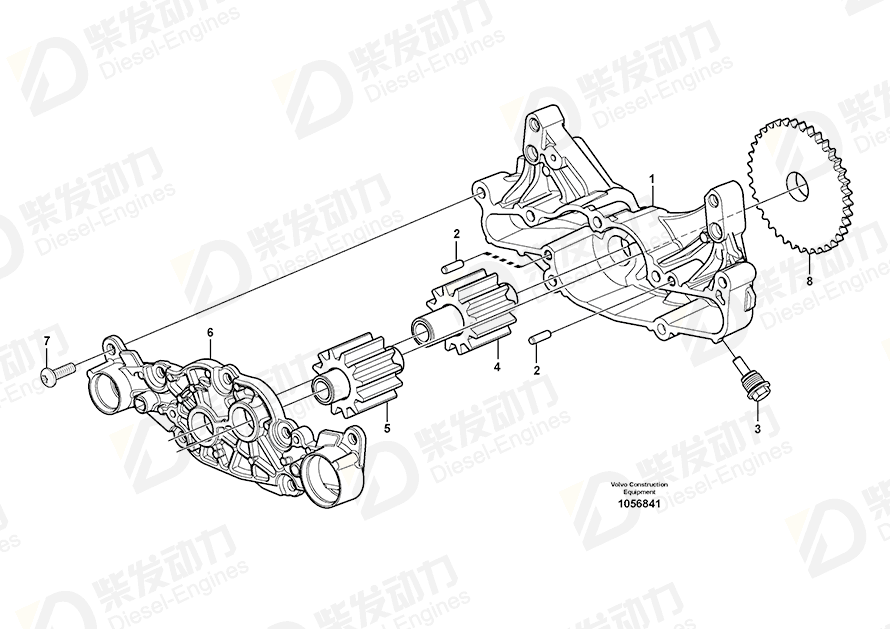 VOLVO Oil pump 20824906 Drawing