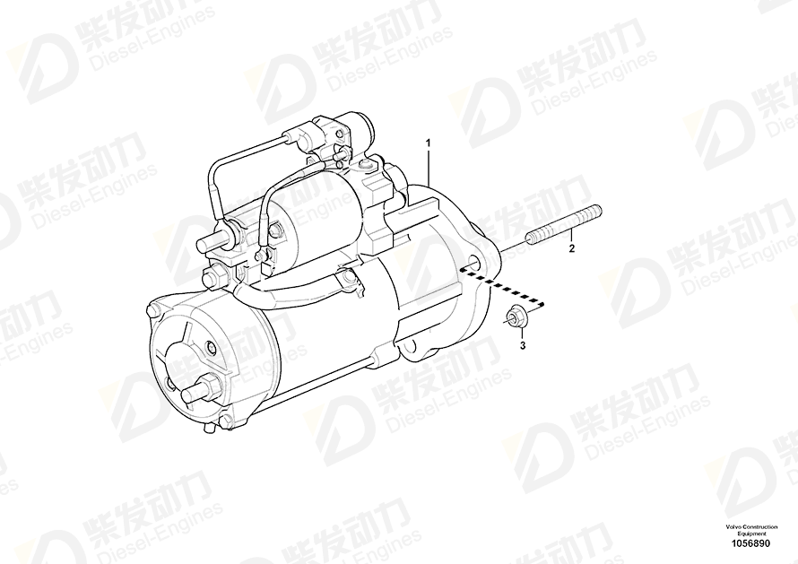 VOLVO Flange nut 990942 Drawing VOLVO Flange nut 990942 Drawing