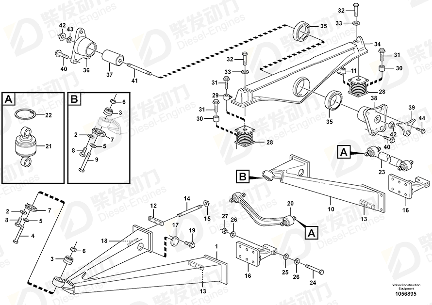 VOLVO Hexagon screw 955402 Drawing VOLVO Hexagon screw 955402 Drawing