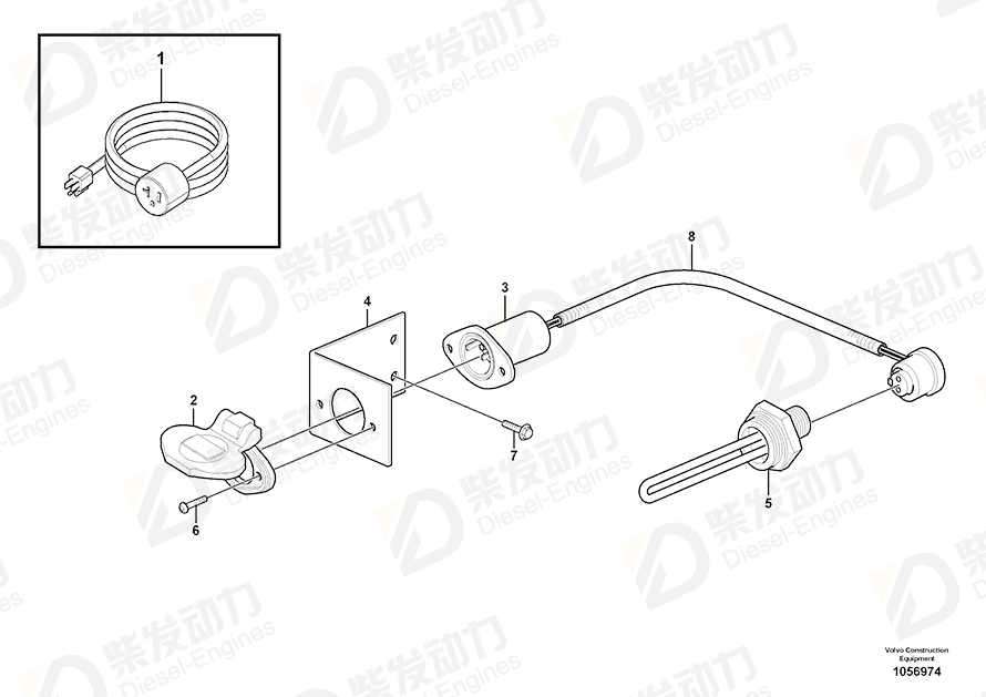 VOLVO Cable 14511418 Drawing