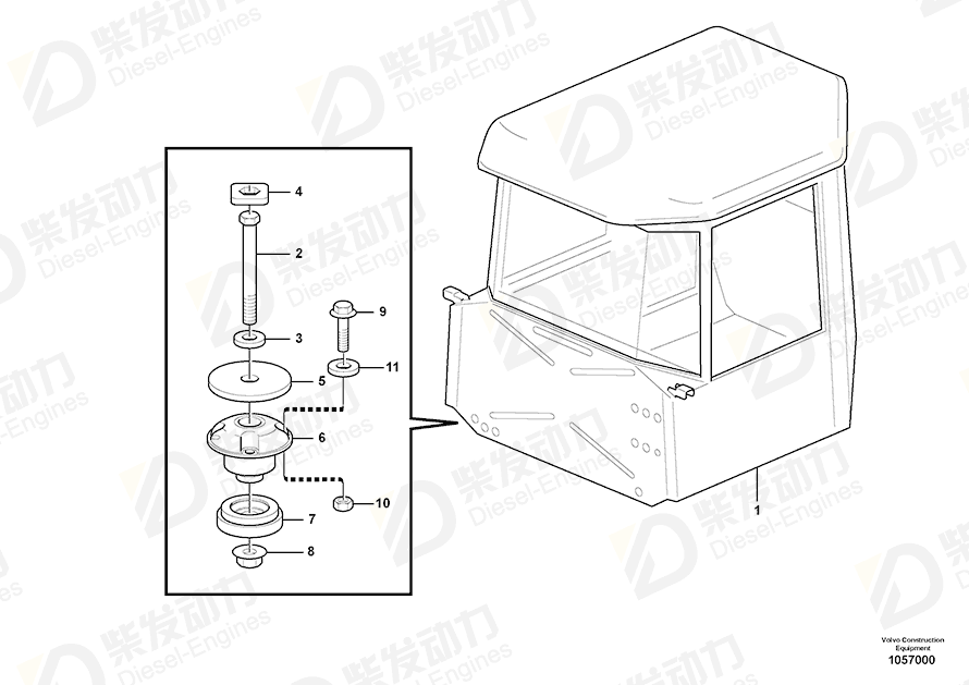 VOLVO Cab 11294040 Drawing