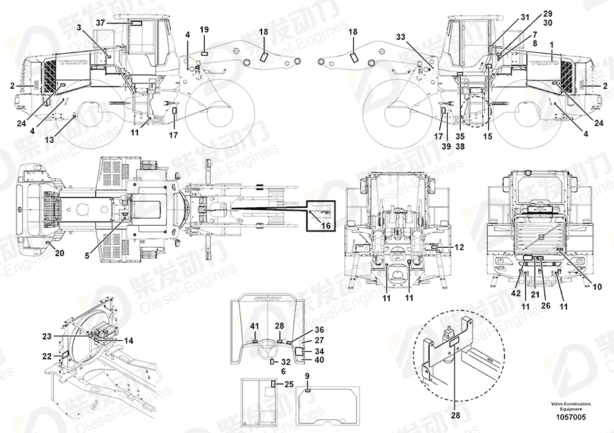 VOLVO Decal 11411924 Drawing