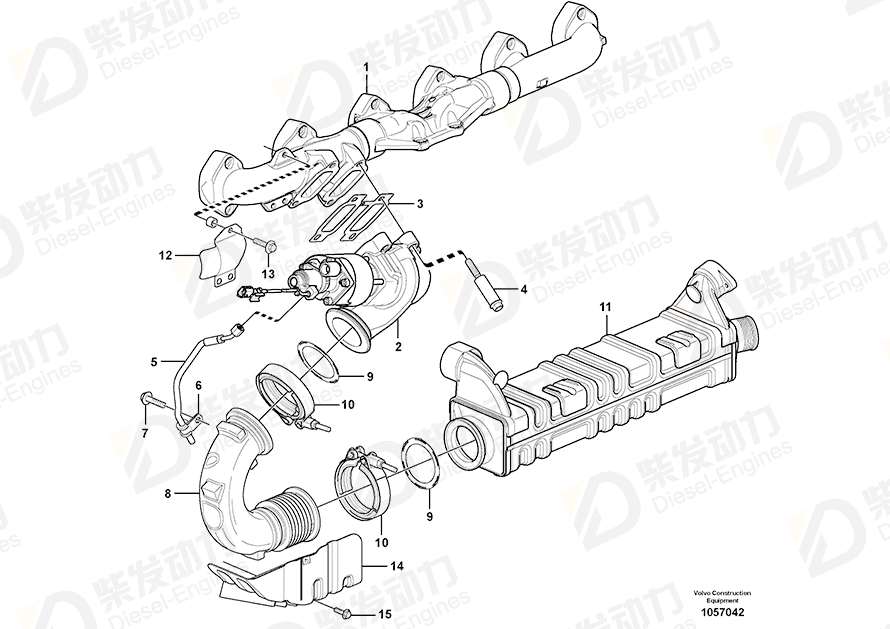 VOLVO Attaching clamp 20960416 Drawing