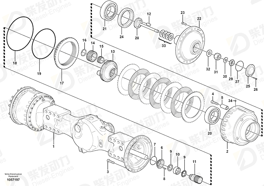 VOLVO Roller bearing 11143297 Drawing