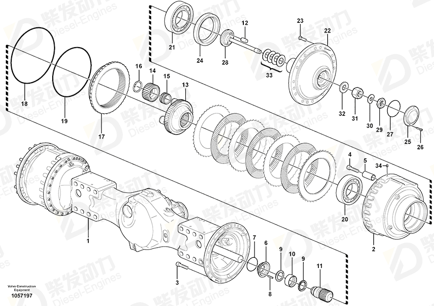 VOLVO Gasket kit 11143294 Drawing