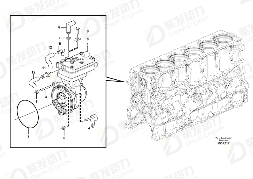 VOLVO Hose nipple 979270 Drawing VOLVO Hose nipple 979270 Drawing