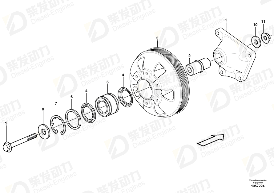 VOLVO Flange screw 968593 Drawing