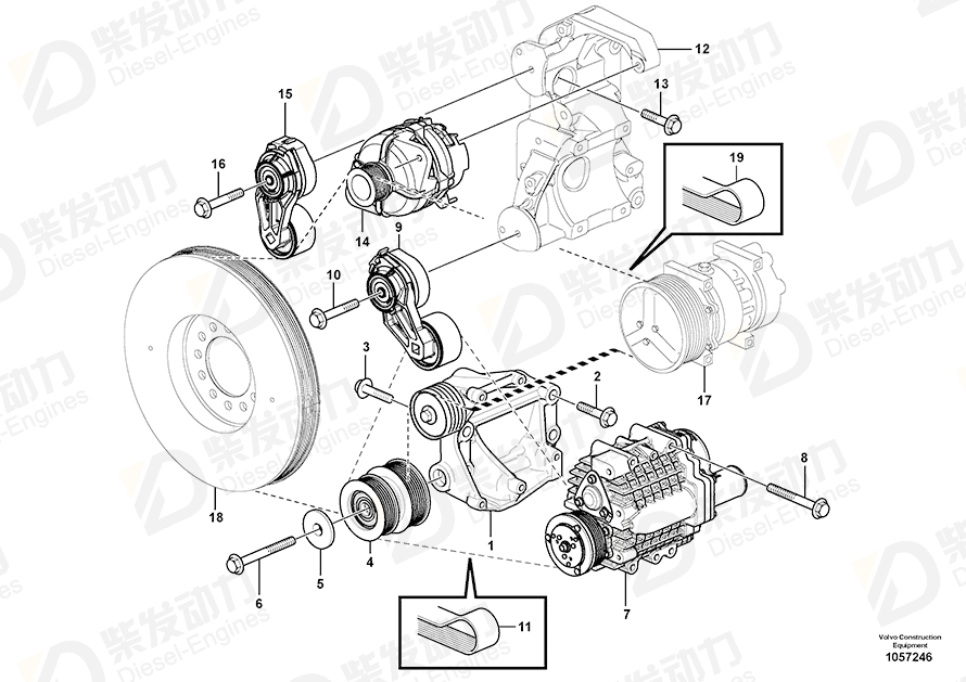 VOLVO Bracket 15142475 Drawing