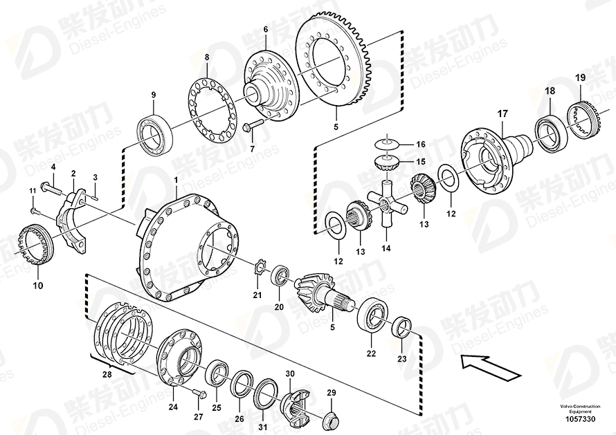 VOLVO Pinion bearing 81241402 Drawing