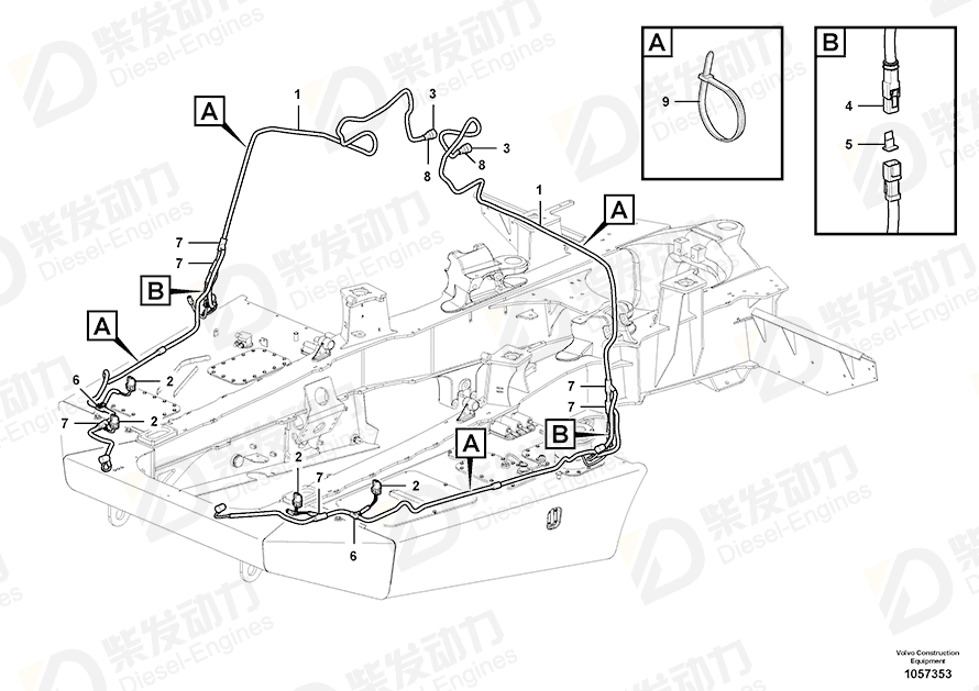 VOLVO Cable harness 15165616 Drawing