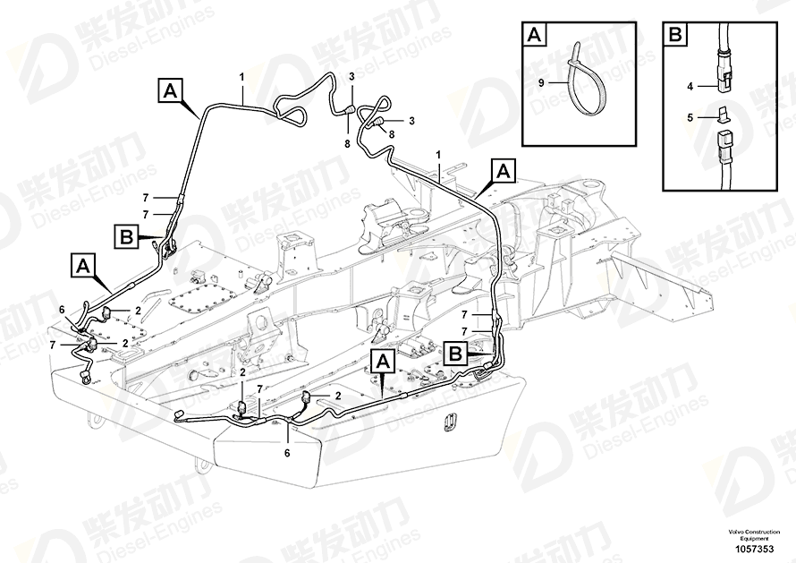 VOLVO Cable harness 15165616 Drawing VOLVO Cable harness 15165616 Drawing