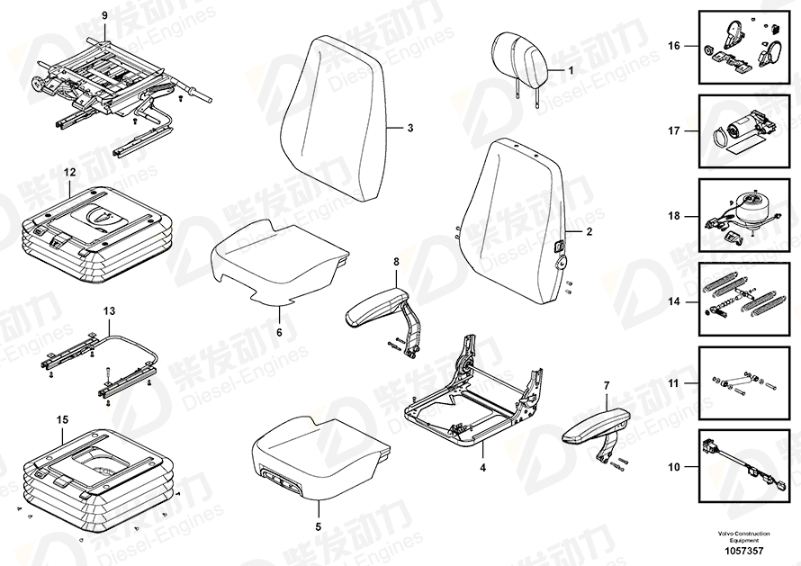 VOLVO Air valve 14555909 Drawing