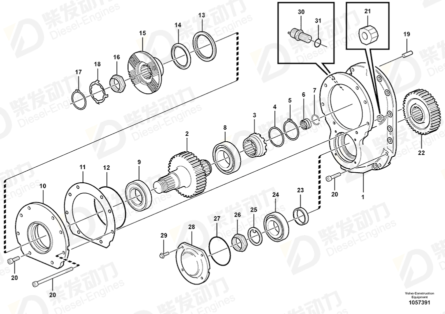 VOLVO Gear housing 11103407 Drawing