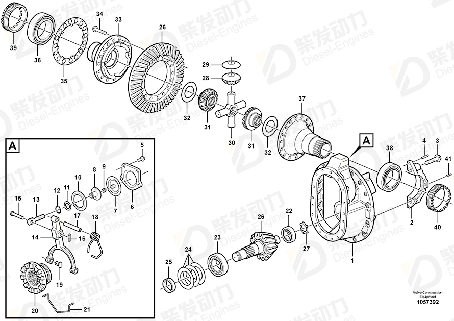 VOLVO Roller bearing 3152068 Drawing