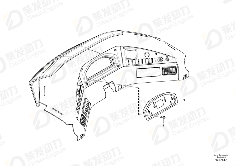 VOLVO Instrument cluster 17202941 Drawing