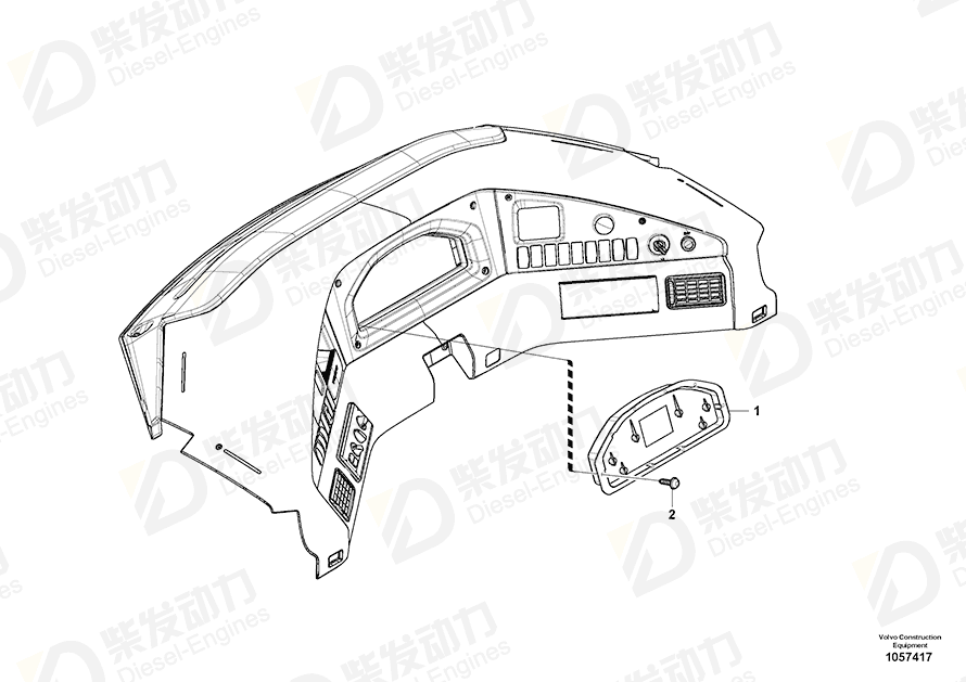 VOLVO Instrument cluster 17254594 Drawing VOLVO Instrument cluster 17254594 Drawing