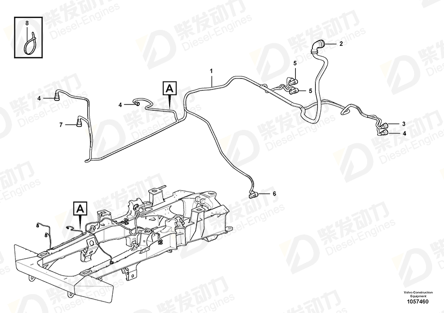 VOLVO Cable harness 15186420 Drawing