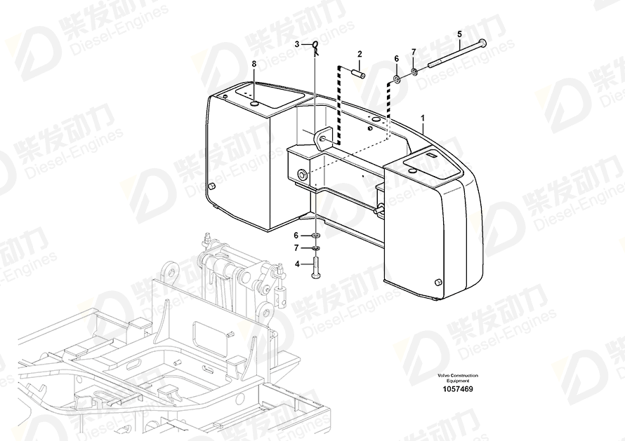 VOLVO Counterweight 14606726 Drawing