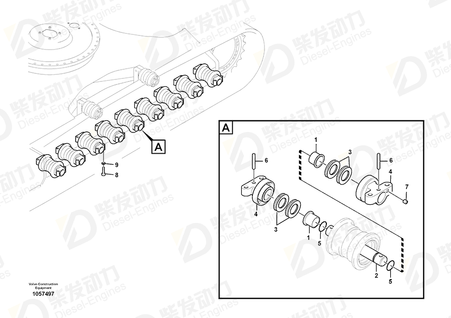 VOLVO Shaft 14114182 Drawing