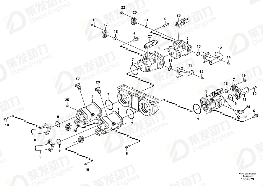 VOLVO Suction pipe 15149516 Drawing
