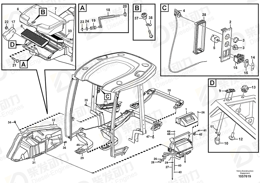 VOLVO Six point socket screw 13971307 Drawing