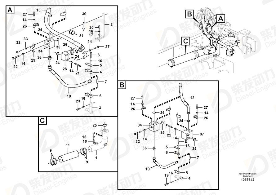 VOLVO Plate 14606453 Drawing