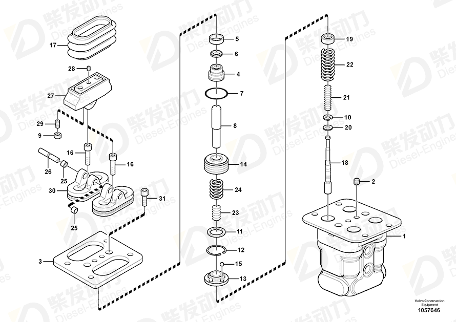 VOLVO Sealing kit 14619355 Drawing