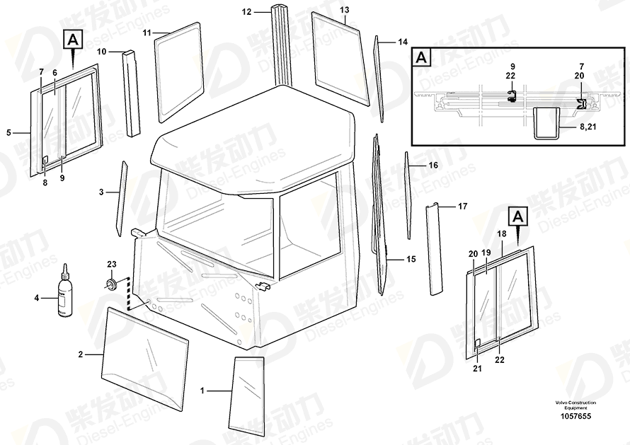 VOLVO Moulding 11704728 Drawing