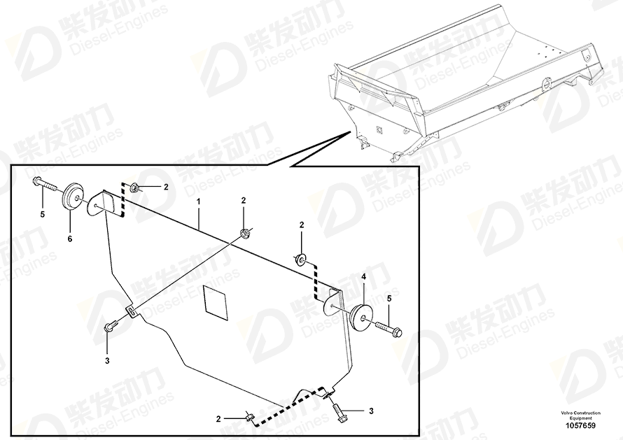 VOLVO Heat shield 16802665 Drawing VOLVO Heat shield 16802665 Drawing