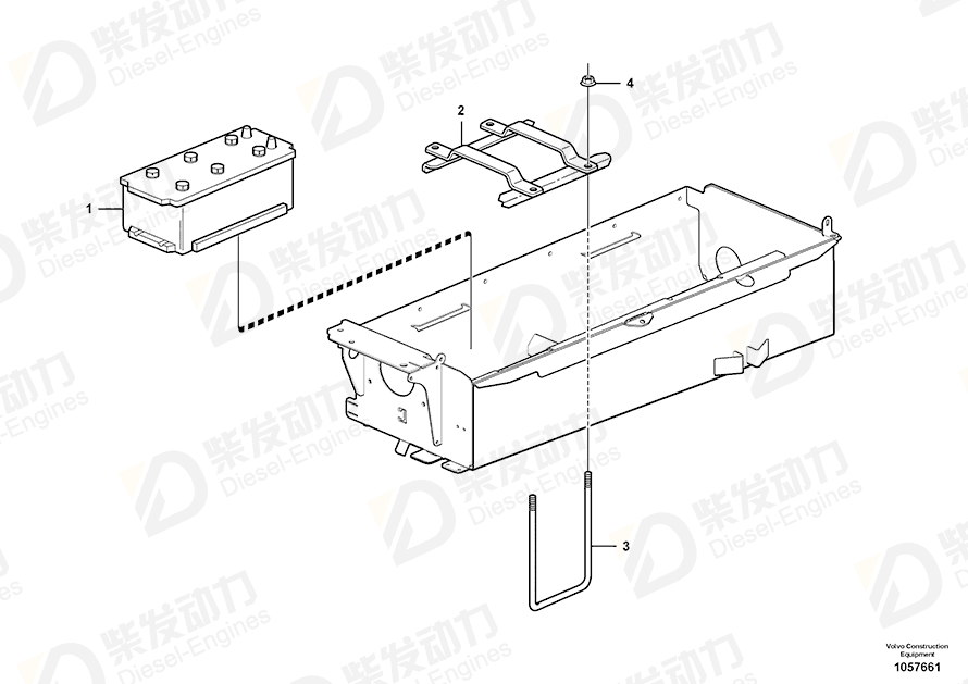VOLVO Battery frame 11059357 Drawing