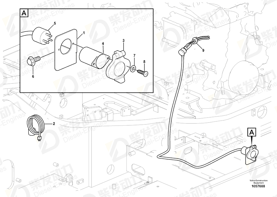 VOLVO Engine heater 21546591 Drawing