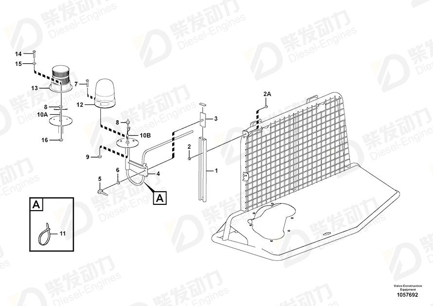 VOLVO Cable harness 15194049 Drawing
