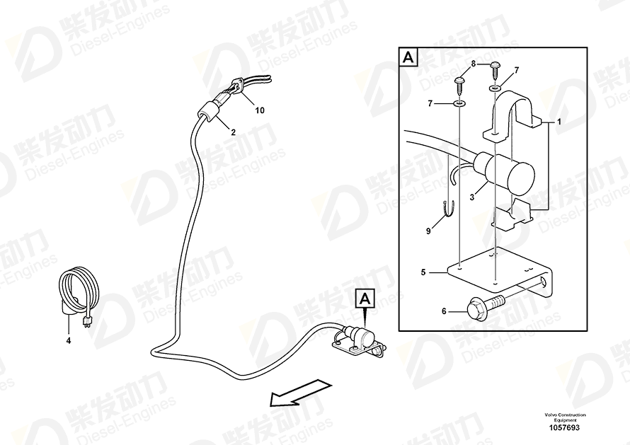 VOLVO Bracket 14615386 Drawing