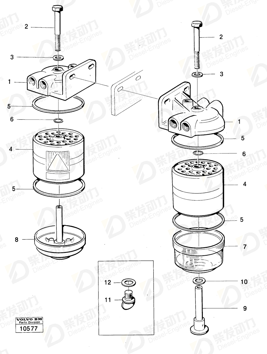 VOLVO Sealing ring 1695000 Drawing