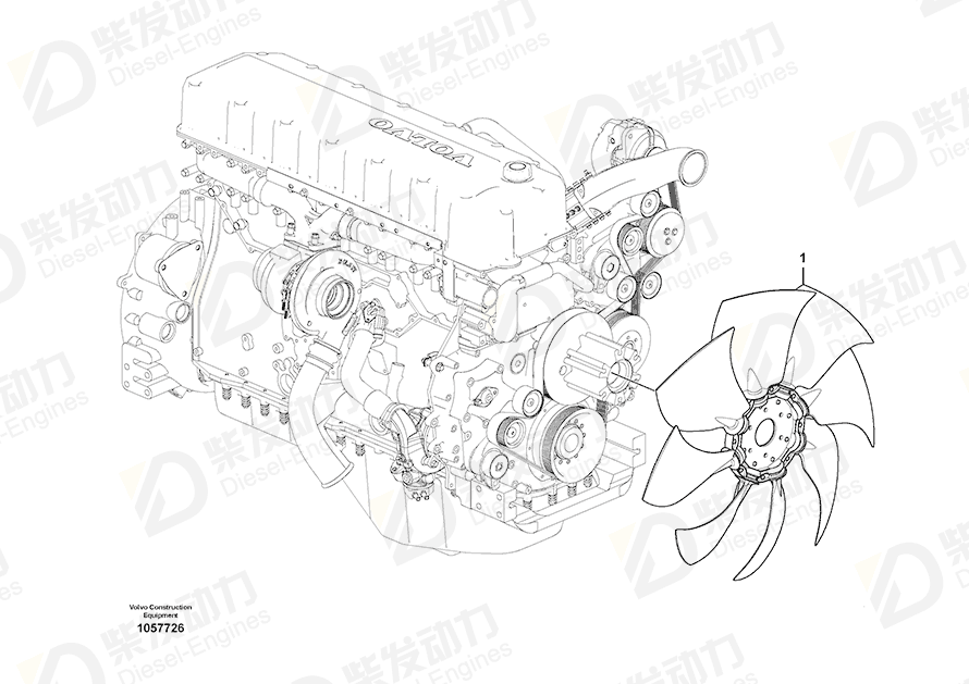 VOLVO Fan 14624895 Drawing