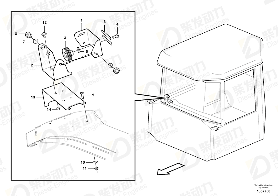 VOLVO Bracket 15174313 Drawing