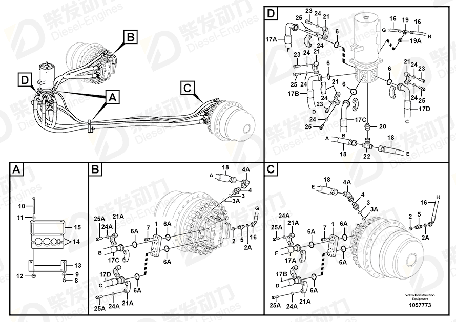 VOLVO Block 14614422 Drawing