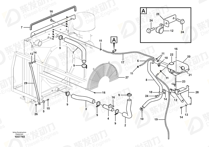 VOLVO Bracket 14607807 Drawing