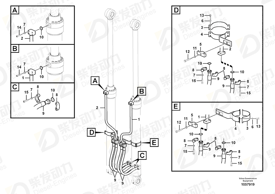 VOLVO Pipe 14540173 Drawing